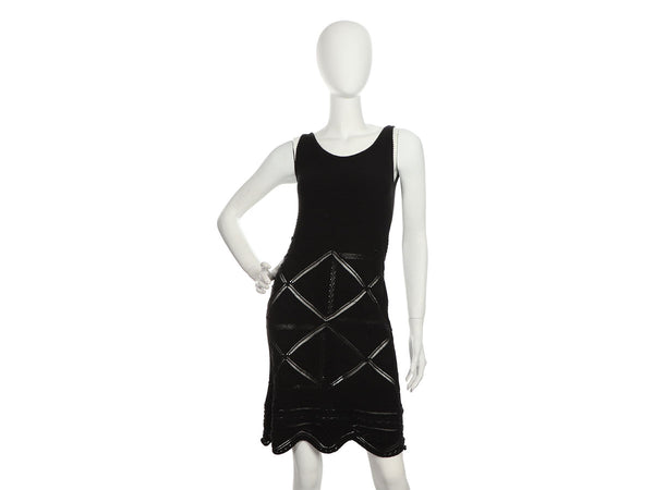 Chanel Black Cotton Knit Sleeveless Dress