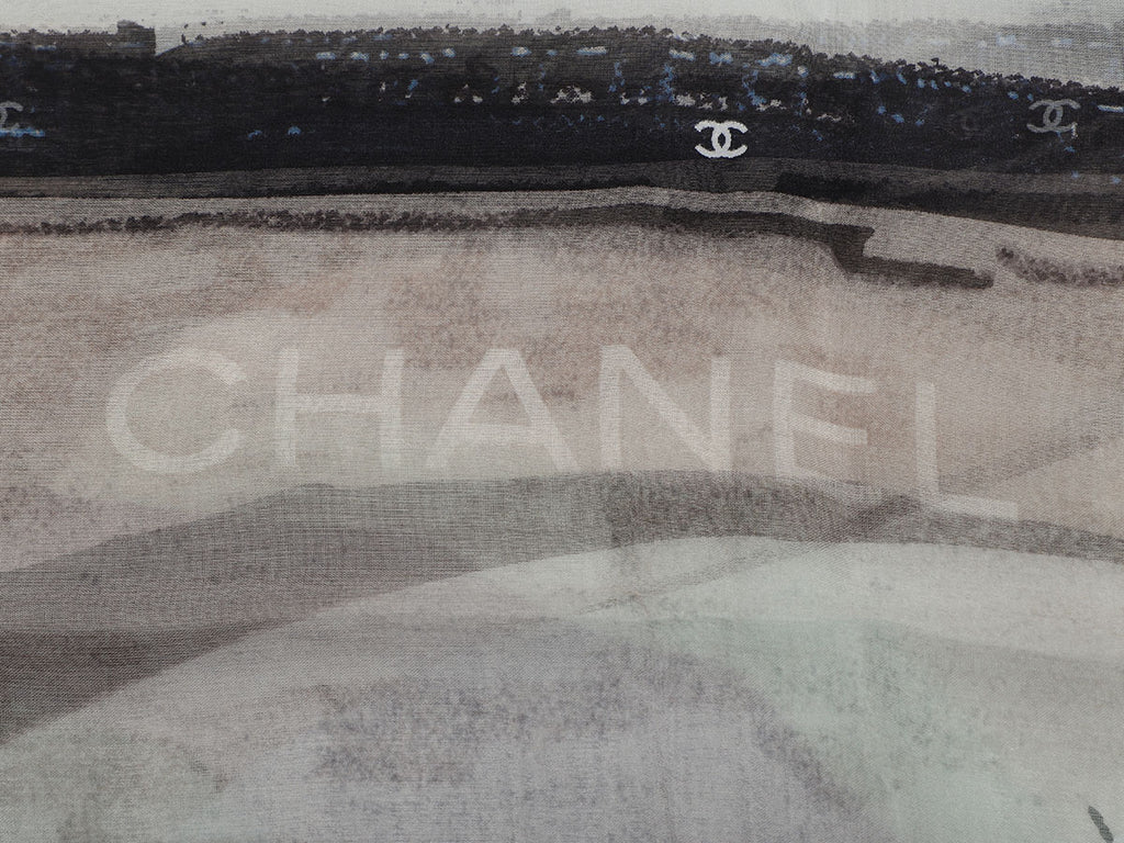 Chanel By the Blue Train Silk Stole
