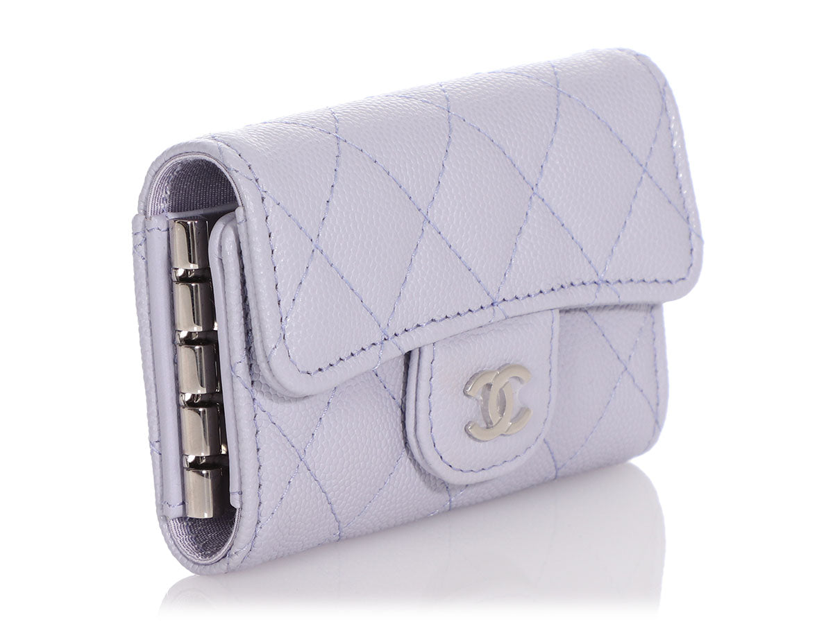 CHANEL Caviar Quilted 6 Key Holder Black 97790  FASHIONPHILE