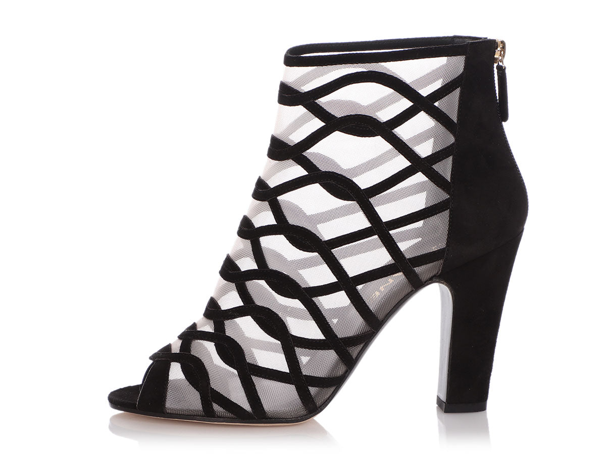 Chanel // Black Lace Up Mesh Boot – VSP Consignment