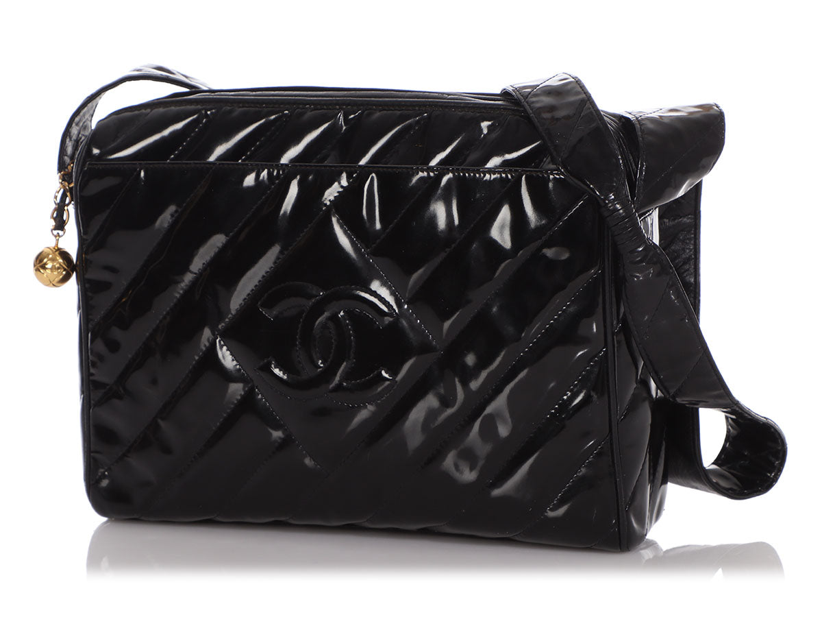 Vintage Chanel Black Camera Crossbody Bag