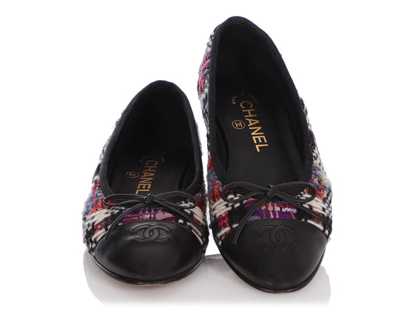 Leather ballet flats Chanel Multicolour size 38 EU in Leather - 32786363