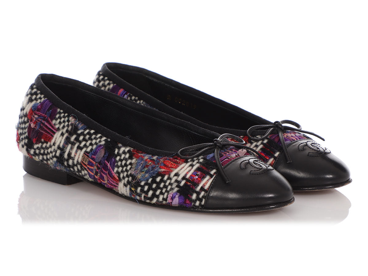 Leather ballet flats Chanel Multicolour size 39.5 EU in Leather