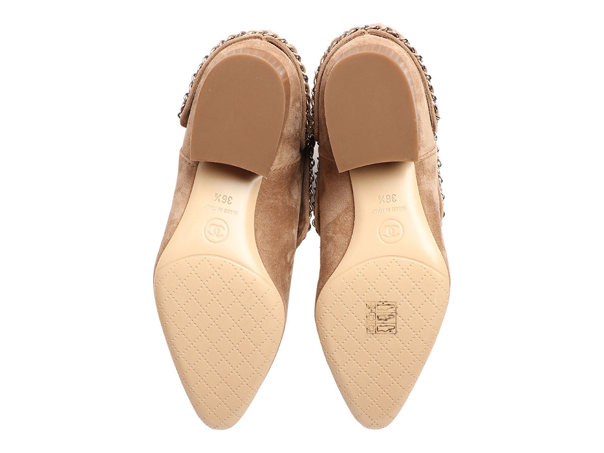 CHANEL, Shoes, Chanel Mules Suede Calfskin Shearling