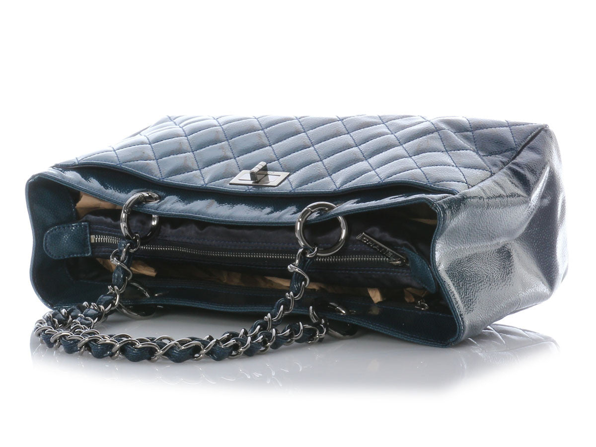 Chanel Blue Diamond Shine Reissue Shopper - Ann's Fabulous Closeouts