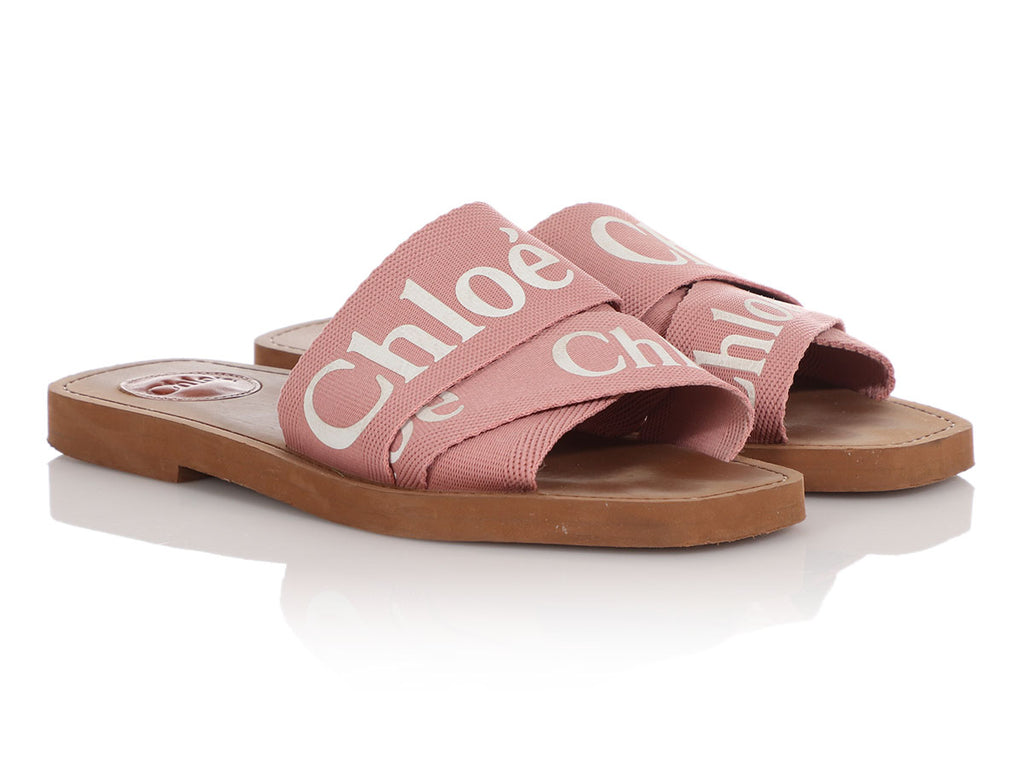 Chloé Pink Woody Slides