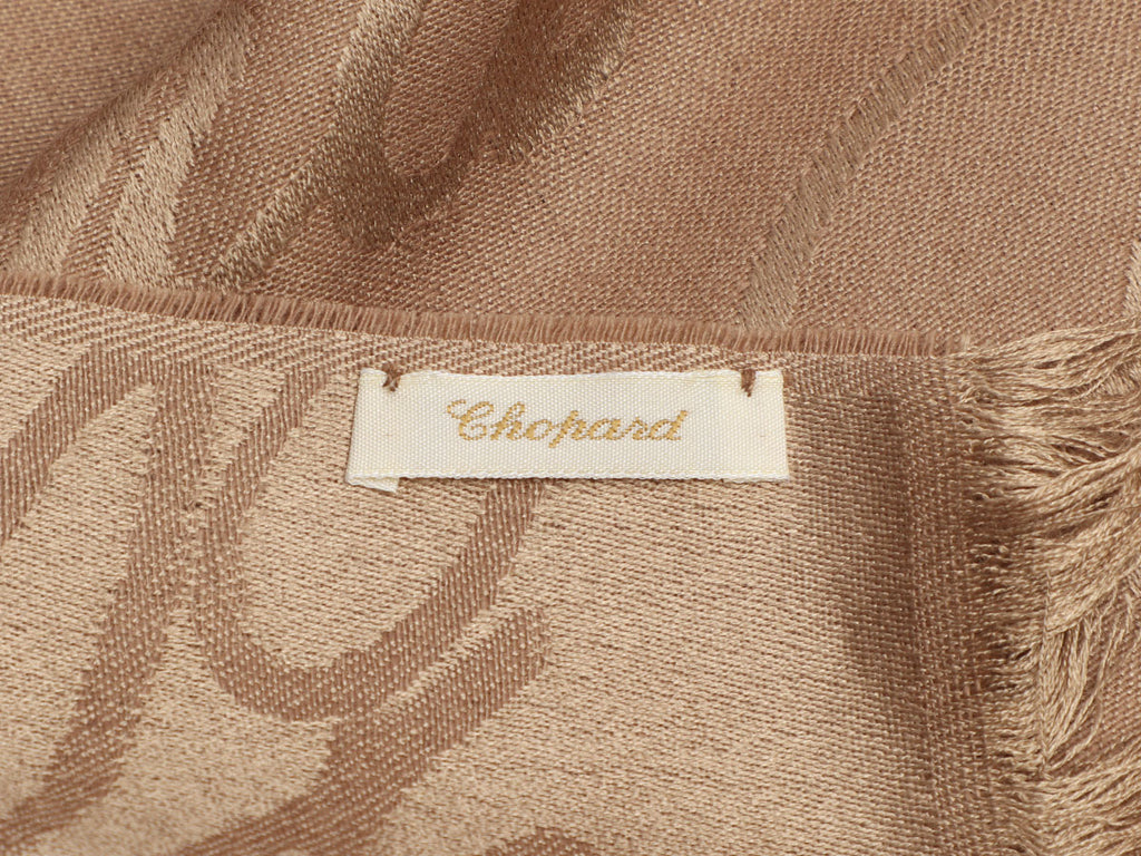 Chopard Beige and Gold Cashmere Silk Stole