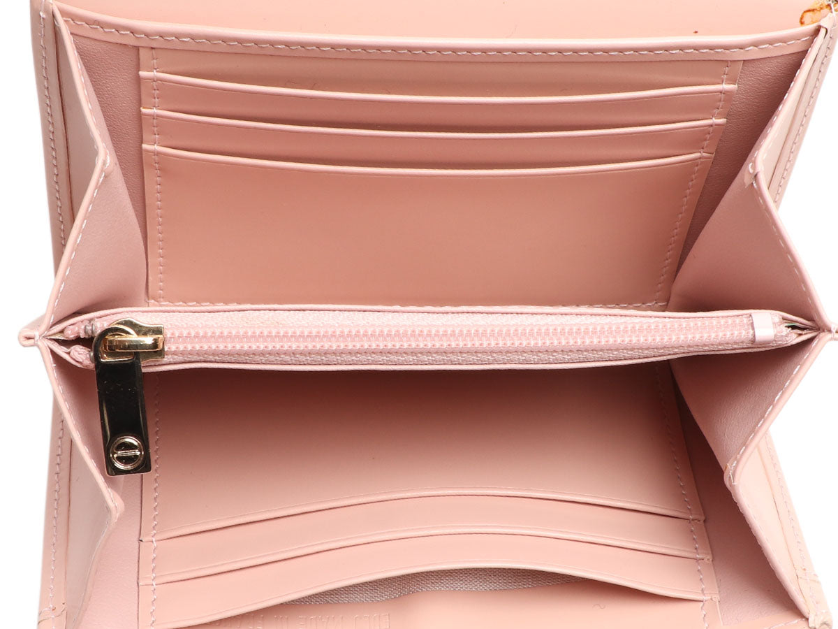 Pink Balenciaga Papier Leather Compact Wallet