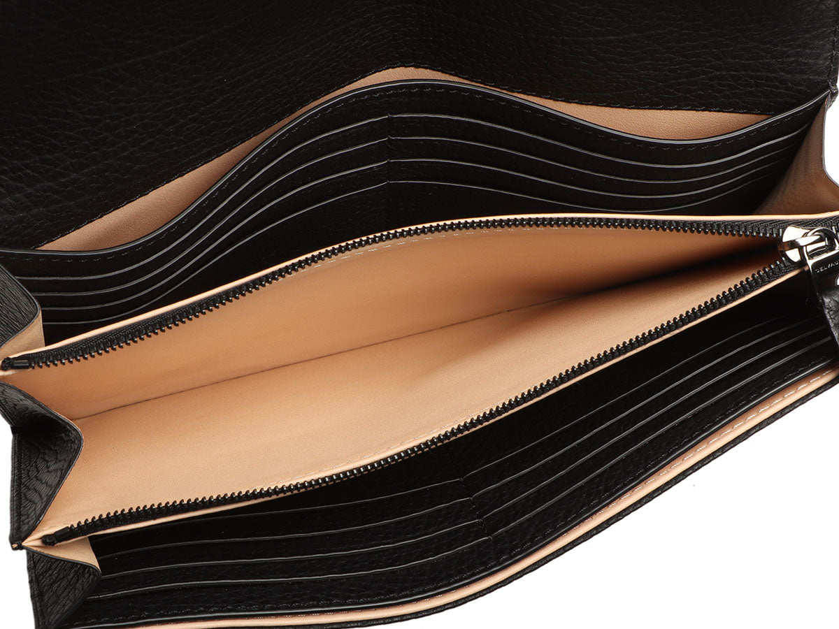 DELVAUX Unisex Calfskin Plain Leather Folding Wallet Logo (AB0530AAM099ZPA)
