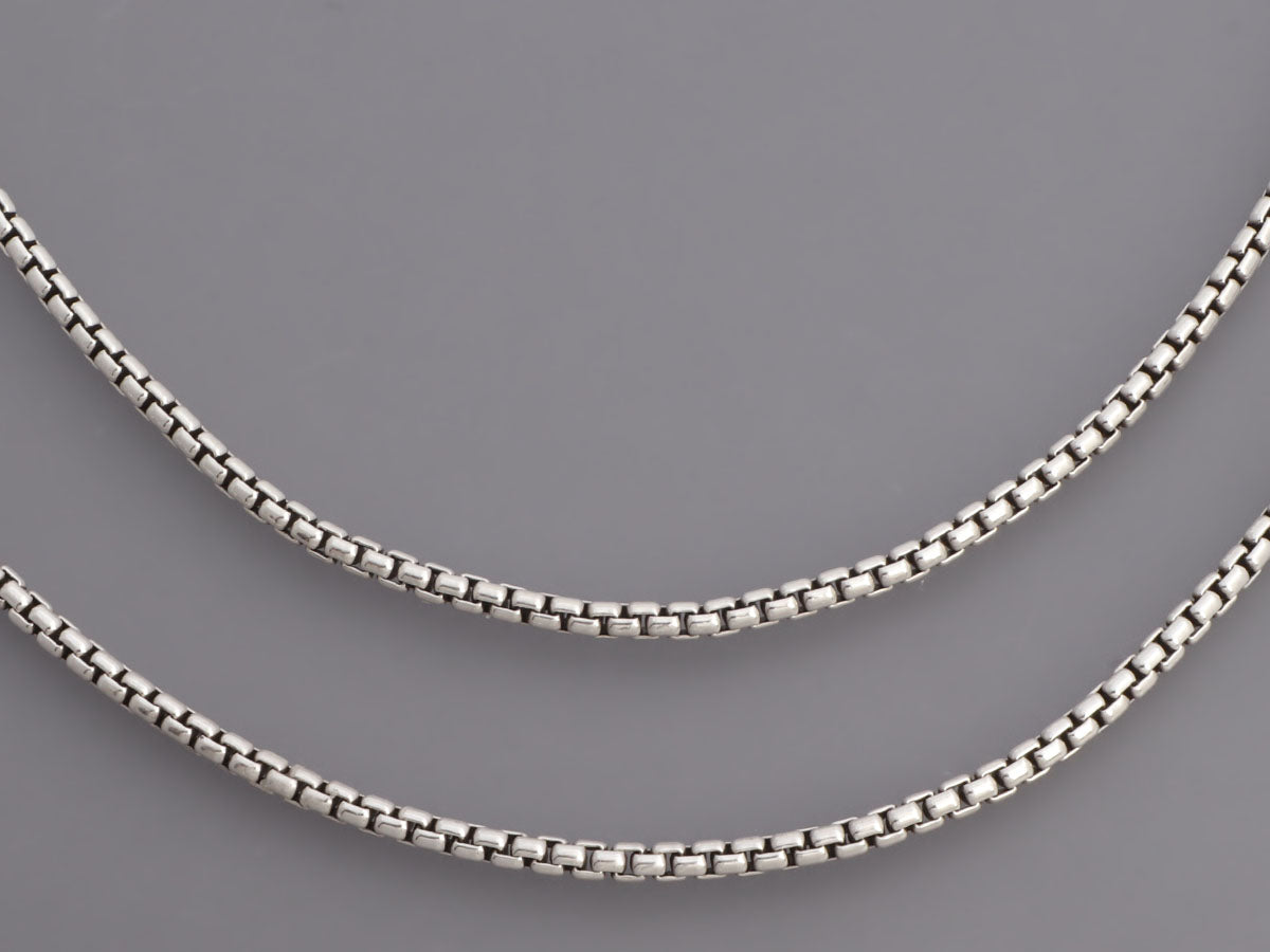 David Yurman Box Chain Medium 4mm Necklace - Metallic