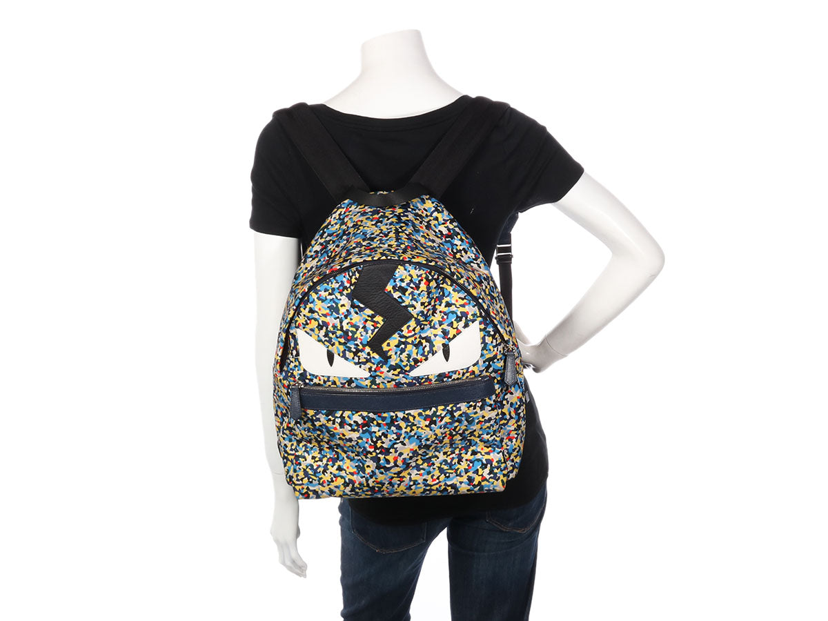 fendi mini monster plush backpack Fendi Confetti Monster Backpack