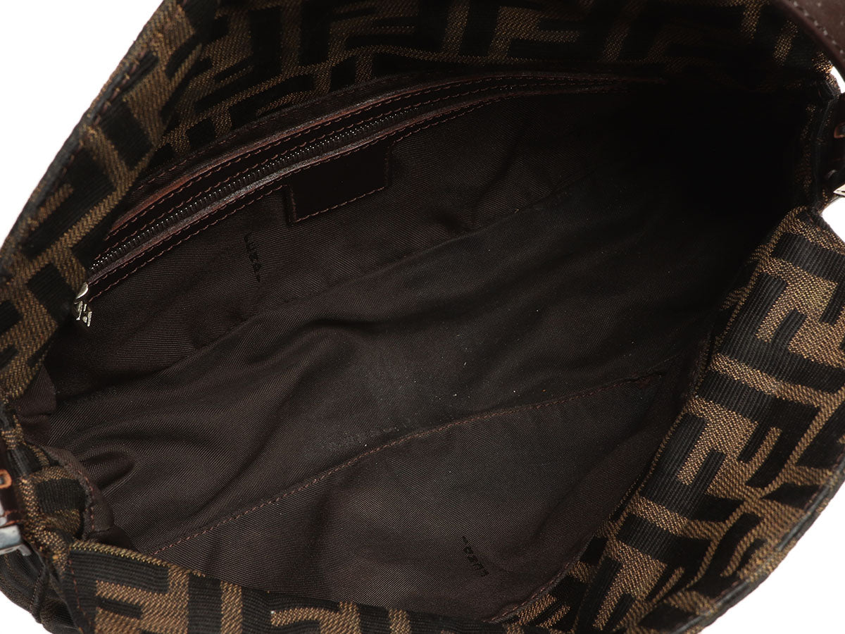 Fendi Large Suede Baguette - Brown Crossbody Bags, Handbags