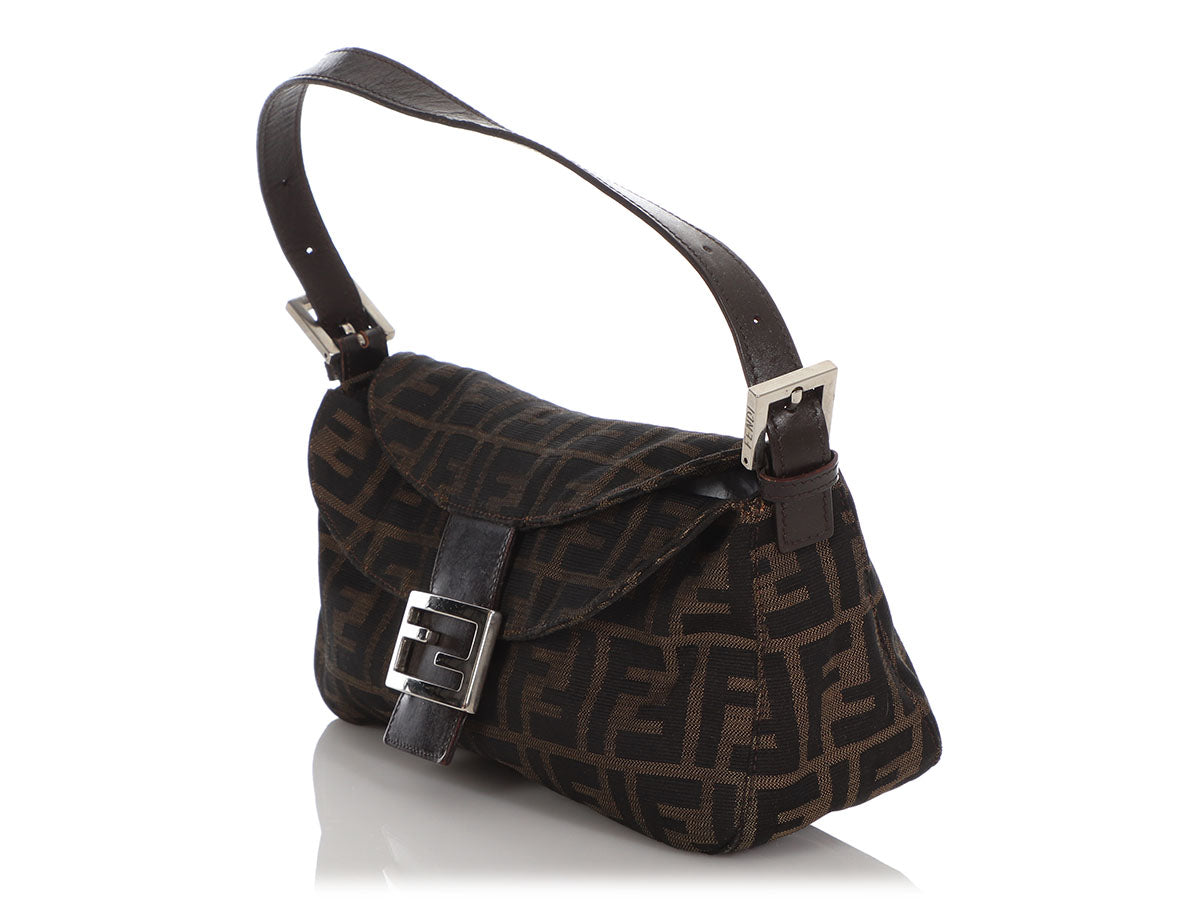 Fendi Brown Zucca Vintage Handbag — Hot Box Betty