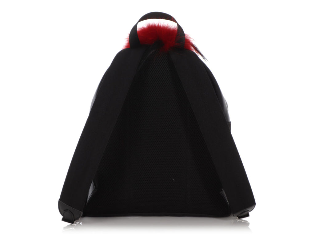 fendi monster backpack mini Fendi Medium Black Nylon Monster Backpack