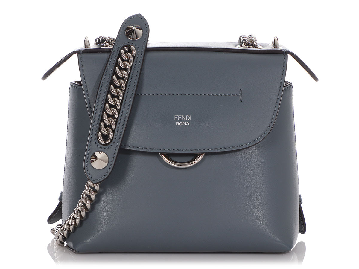 fendi mini backpack replica Fendi Mini Gray Calfskin Back To School Convertible Backpack