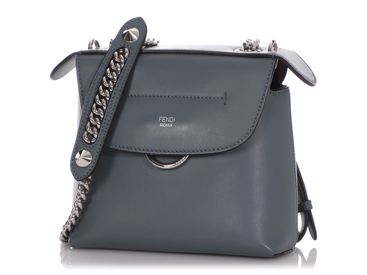 fendi back to school mini backpack light Fendi Mini Gray Calfskin Back To School Convertible Backpack