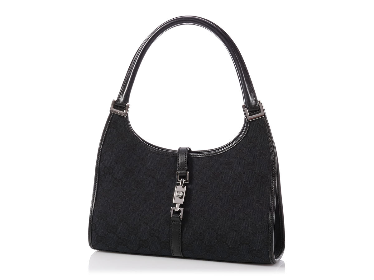 GUCCI 1955 Horsebit Small Shoulder Bag in Black Leather | COCOON