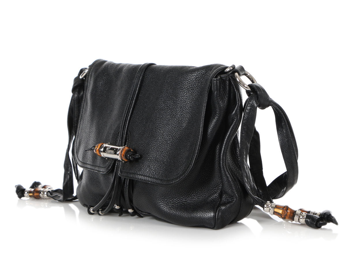 Gucci Bamboo Croisette Evening Bag - Black Shoulder Bags, Handbags -  GUC1107243