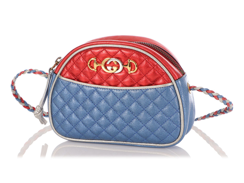 Gucci Mini Quilted Metallic Trapuntata Crossbody Bag