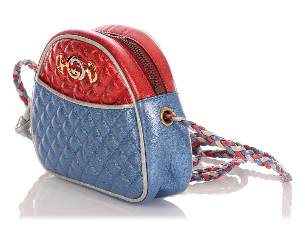 Gucci Mini Quilted Metallic Trapuntata Crossbody Bag