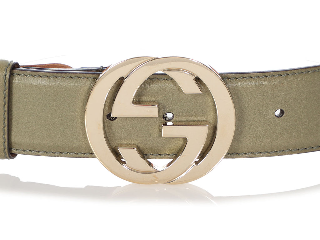 Gucci Green Webbing GG Belt