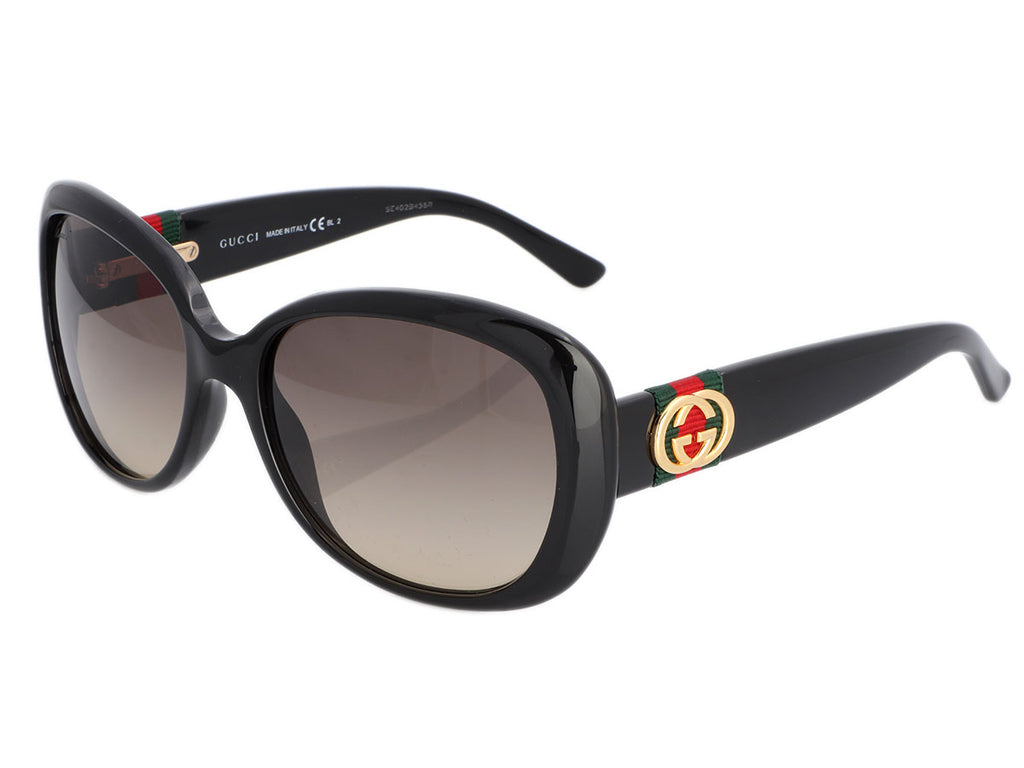 Gucci Black GG Web Sunglasses