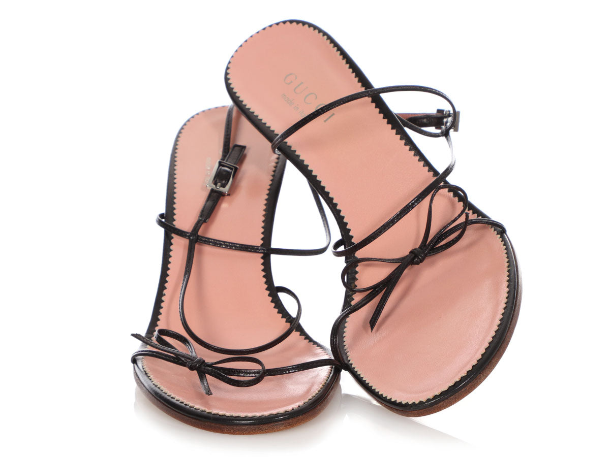 GUCCI Babouska Heels-Black Leather Studded Caged Sandals-EU 38.5-US 8.5 VTG  NWB | eBay