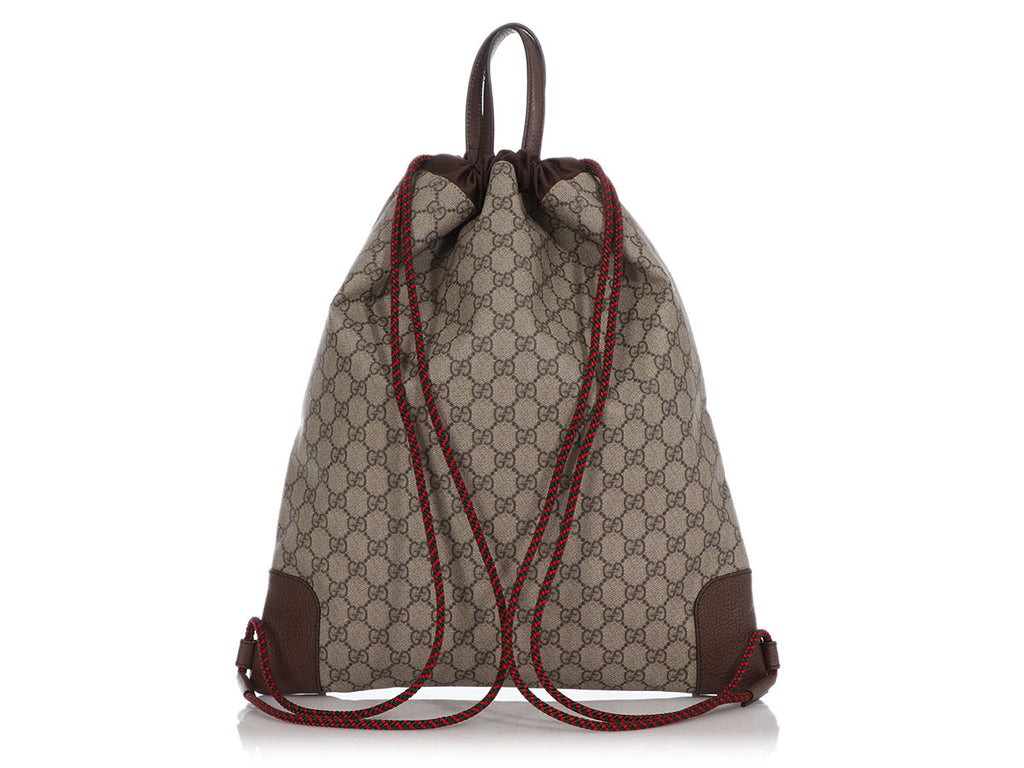 Gucci GG Supreme Courrier Soft Drawstring Backpack