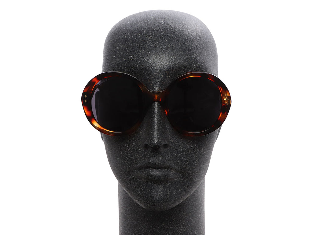 Gucci Brown Tortoiseshell Round Sunglasses
