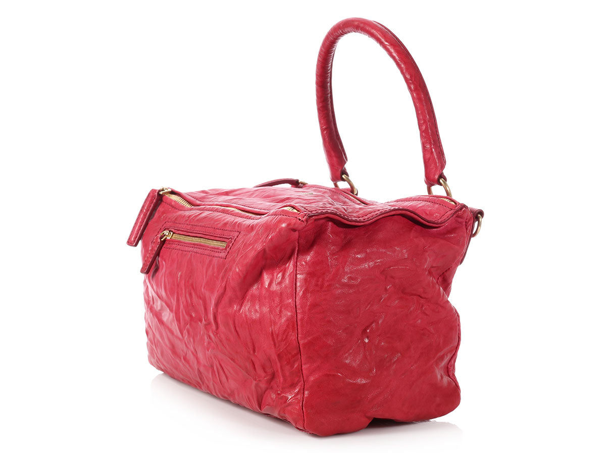 Givenchy Red Pepe Leather Mini Pandora Bag
