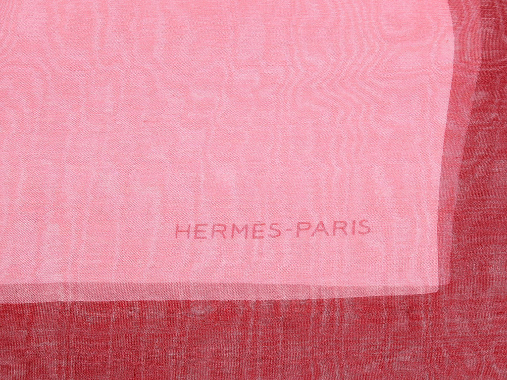 Hermès Red Chiffon Scarf