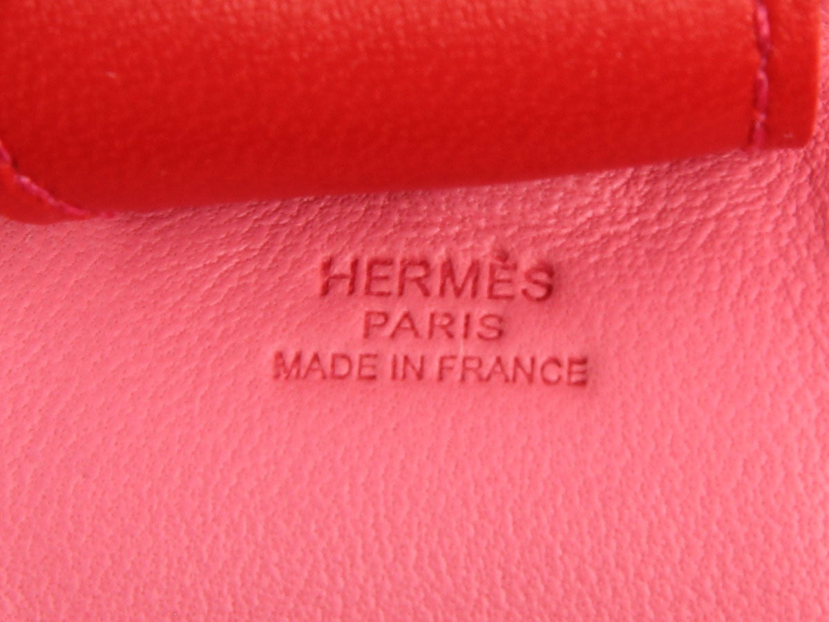 Hermès MM Rose Azalee Rodeo Bag Charm - Vintage Lux