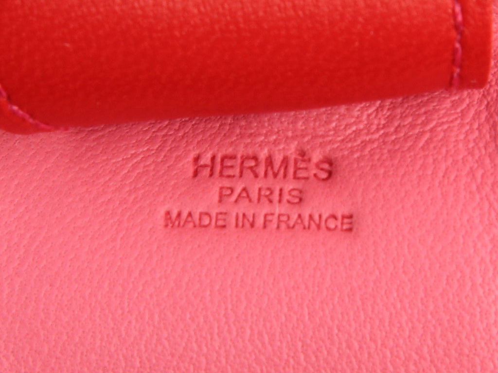 Hermès Rose Azalée Rodeo Bag Charm MM