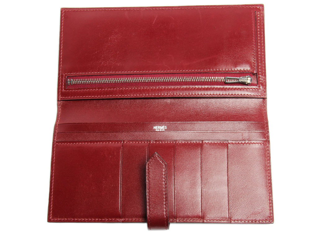 Hermès Rouge H Bearn Wallet
