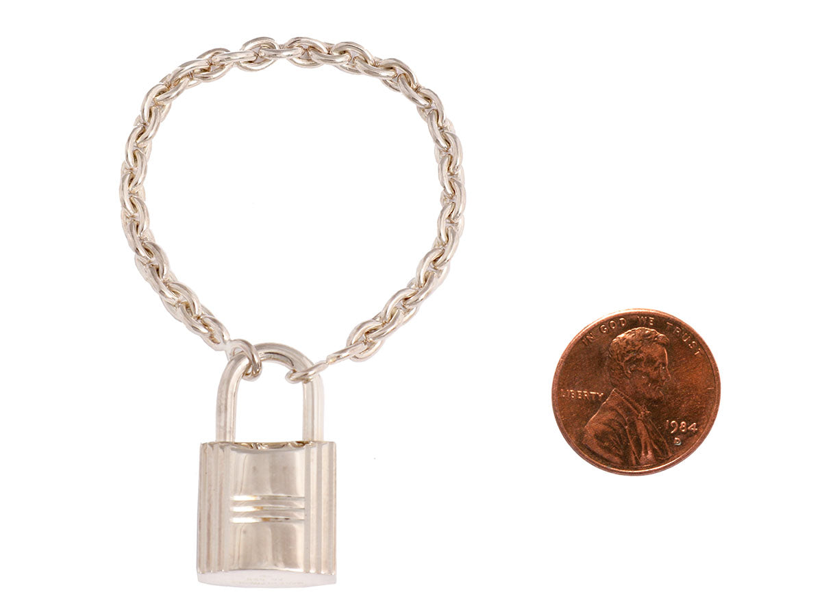 Scott Kay Sterling Silver Diamond Engraved Lock Pendant