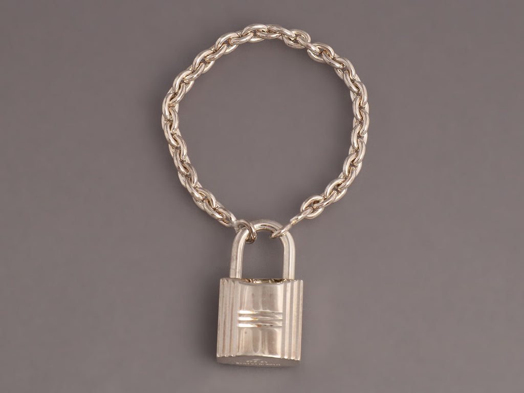 Hermès Sterling Silver Lock Charm