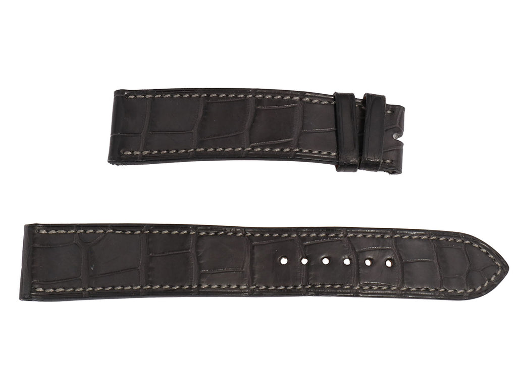 Hermès Large Graphite Matte Alligator Cape Cod Watch Strap 18mm