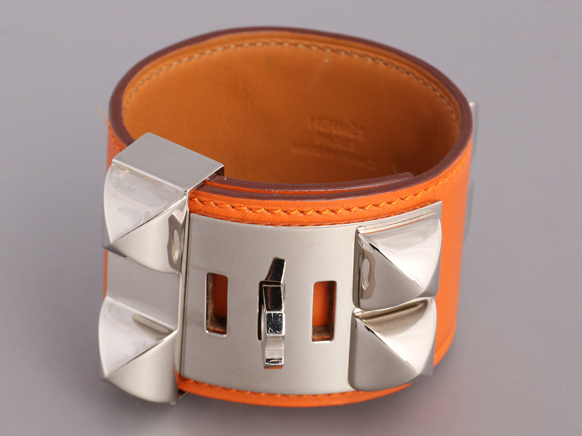 Hermes Orange Dog Collar Bracelet, Brand Size T3 066129CC93T3 - Jewelry -  Jomashop