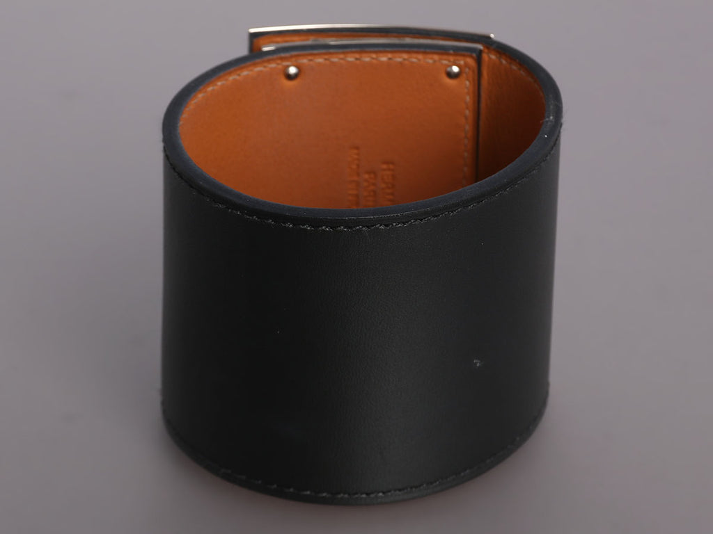 Hermès Black Box Leather Kelly Dog Extreme Bracelet