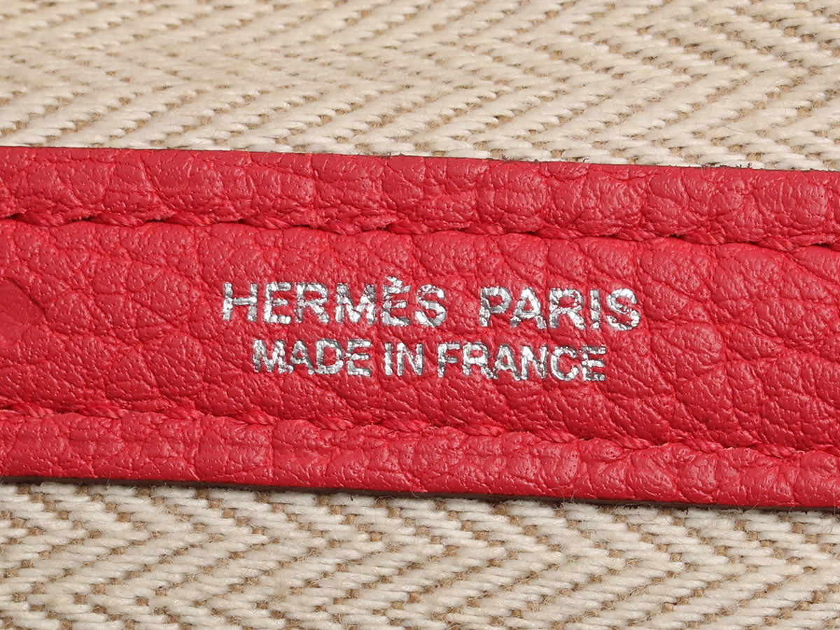 Hermès Garden Party 36 Toile / Negonda Rouge Grenat / Bougainvillier