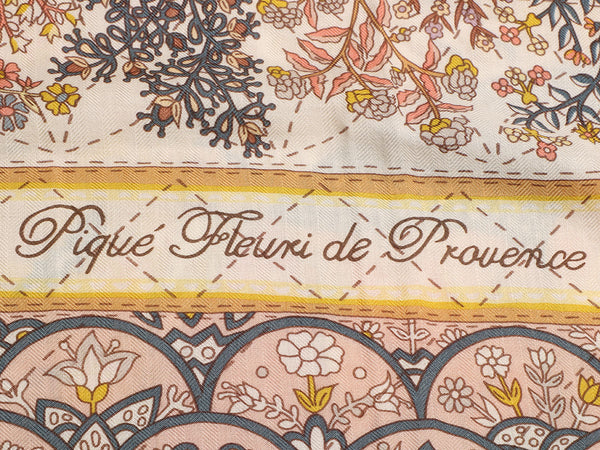Hermès Piqué Fleuri de Provence Cashmere Silk Shawl 140cm