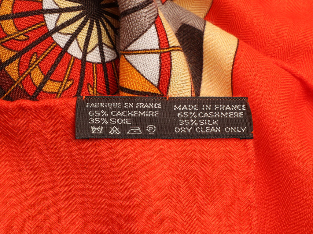 Hermès Rose de Compas Cashmere Silk Shawl 140cm