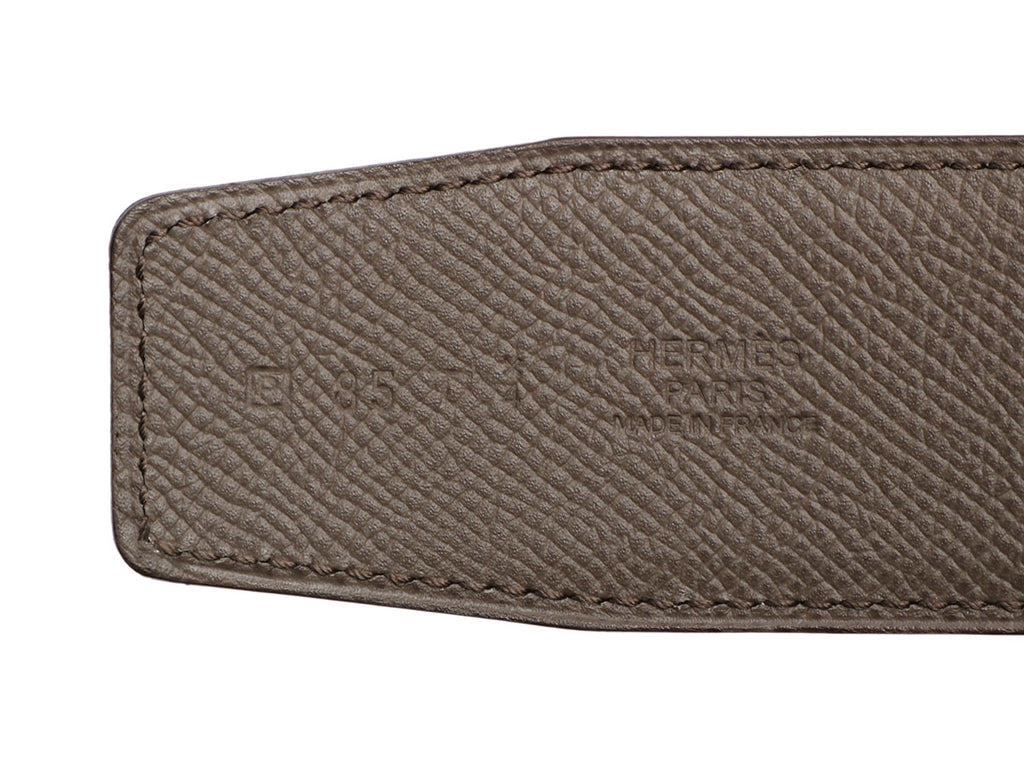 Hermès Crocus and Etain Epsom Reversible Belt Strap 42mm