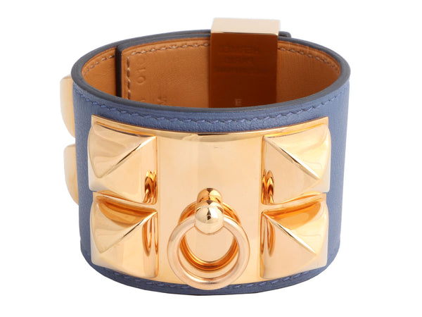 Hermès Blue Brighton Swift Collier de Chien CDC Bracelet