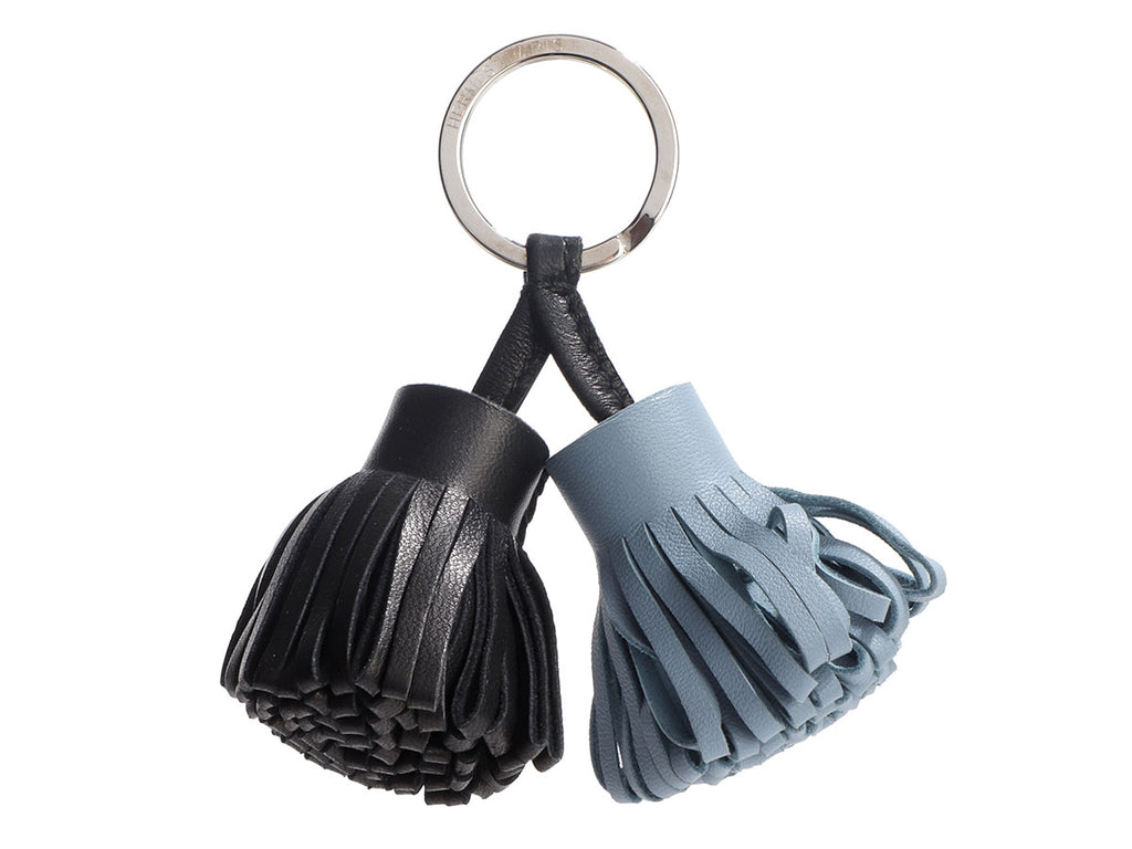 Hermès Black and Blue Lambskin Carmen Duo Bag Charm