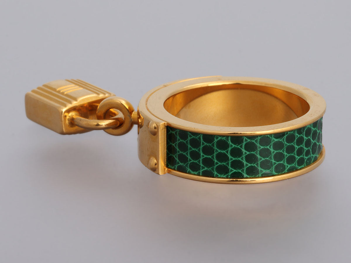 Hermes Lucade Chaine D'Ancre Scarf Ring - Gold