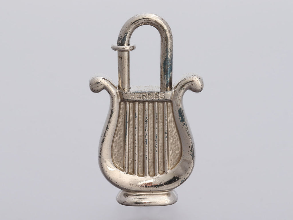 Hermès Silver-Tone Harp Cadena Charm