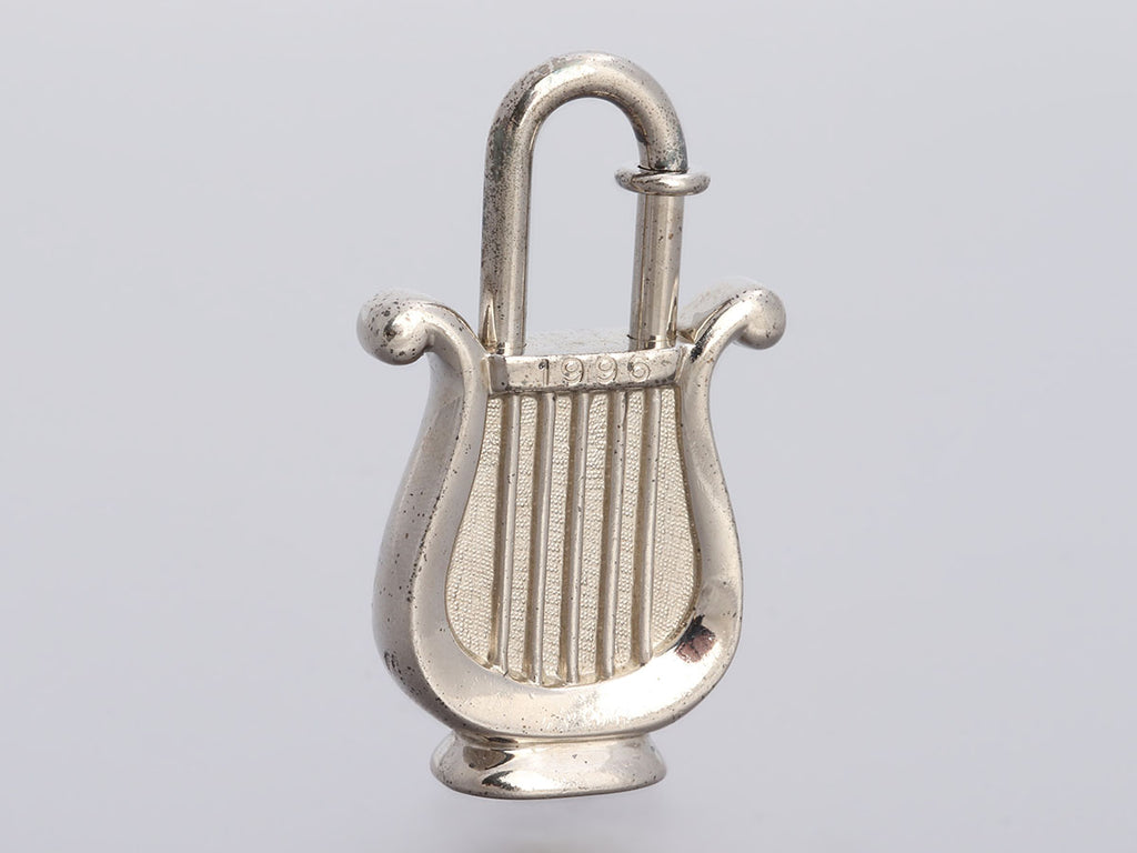 Hermès Silver-Tone Harp Cadena Charm