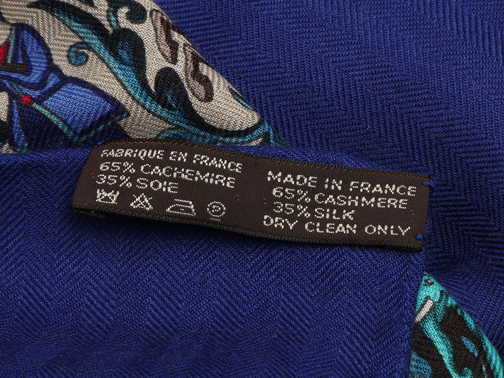 Hermès Chasse en Inde Cashmere Silk Shawl 140cm