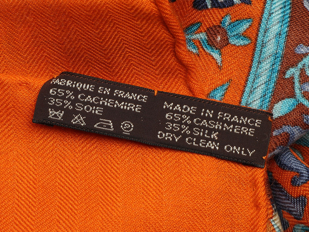 Hermès Chasse en Inde Cashmere Silk Shawl 140cm